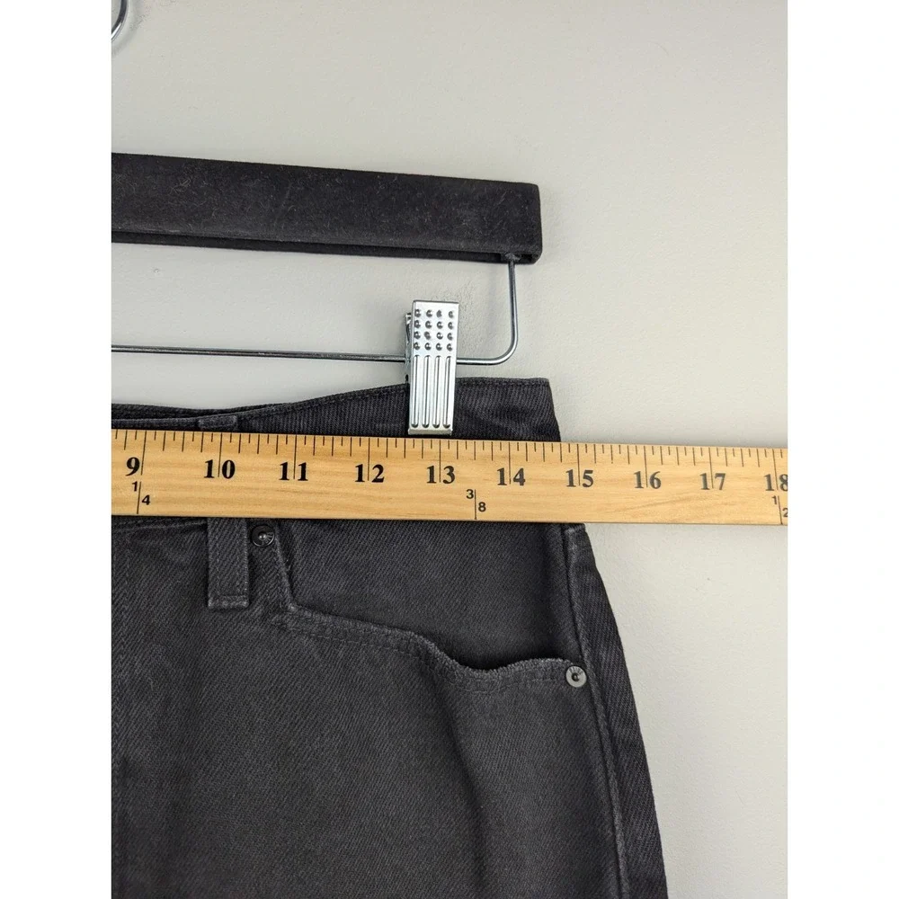 Paige Women's Denim Skirt 27 Black Wash Pencil‎ Midi with Slit Pockets Classic
